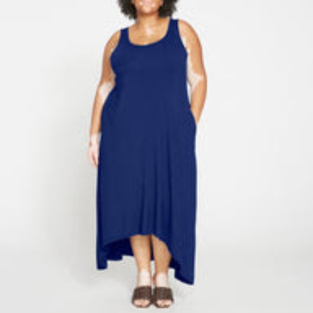 New universal standard The Athena Hi Low Dress in size 14 royal Jewel Tone Blue